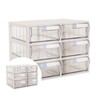 6-Compartment Office Stationery Organizer Drawer Plastic Organizer