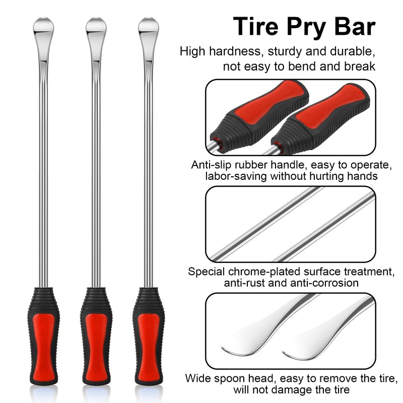 HTOMT 14.5" Tire Spoon Kit, 26pcs Tire Changing Tool for