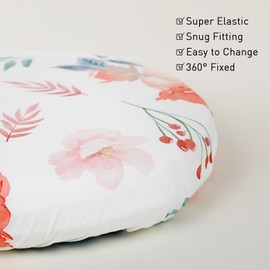 GLLQUEN BABY 4Pack Moses Basket Fitted Sheets, Newborn Pram Sheets Fitted, 100% Microfiber Oeko-tex100 Cozy and Breathable Crib Baby Bassinet Sheets for Boy and Girl, Easy Care Soft Fitted Sheet