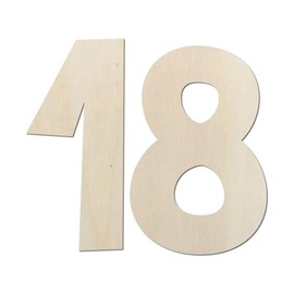 Decorative Numbers - Birthday Decoration 18th Birthday Made of Wood - Ideal Birthday Gift Ideas or as Party Table Decoration (20 cm)