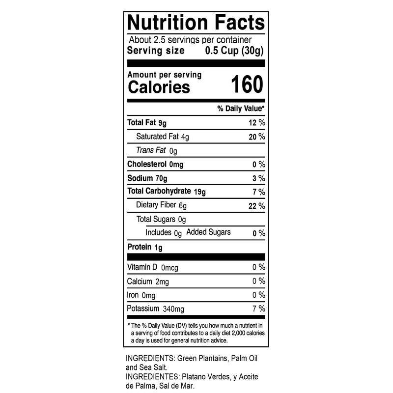 Munch King Snacks Plantain Strips 2.5 oz. Case of 6