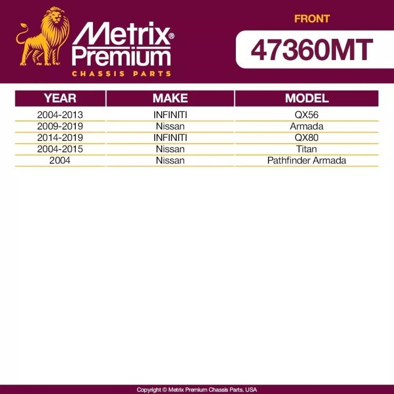Metrix Premium Tornillo Estabilizador Infiniti Qx56 2004 - 2013