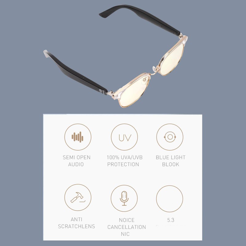 KX05B Smart Glasses Anti Blue Light Open Ear Speaker Wireless