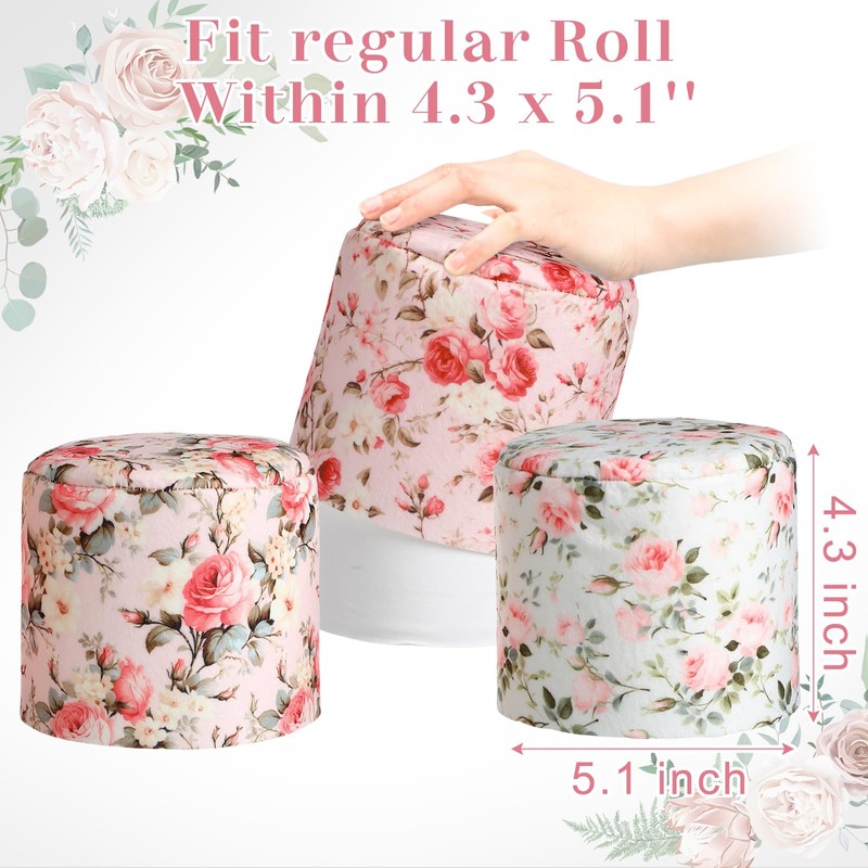 Hoolerry 6 Pcs Decorative Toilet Paper Roll Cover Fit regular