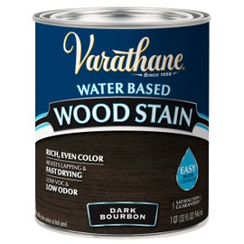 Varathane 384357 Water Based Wood Stain, Quart, Dark Bourbon
