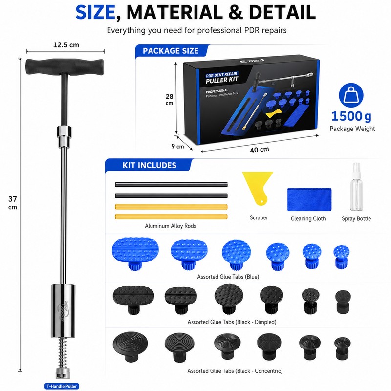 Paintless Dent Repair Kit for Minor Car Dents – Auto