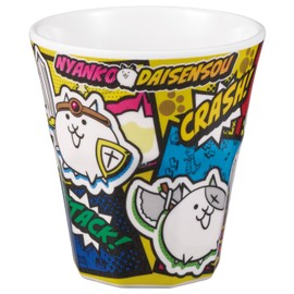Skater MTB2-A Children's Melamine Tumbler, 9.1 fl oz (270 ml), Cat War 26, White, Boys and Girls