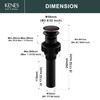 KENES Oil Rubbed Bronze Pop Up Bathroom Sink Drain with