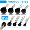 8-Piece Measuring Cup and Spoon Set, Plastic Nesting Measuring Cup