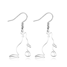 OKEYCH Ferret Lover Gift Ferret Shaped Design Earrings Ferret Jewelry Ferret Mom Gift Ferret Owner Gift Animal Lover Gift (Ferret Shaped Design E)