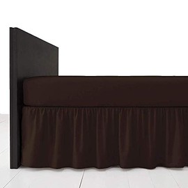 Comfy Nights Plain Dyed Polycotton Easy Care Frilled Base Valance In 19 Colors (Single, Plum)