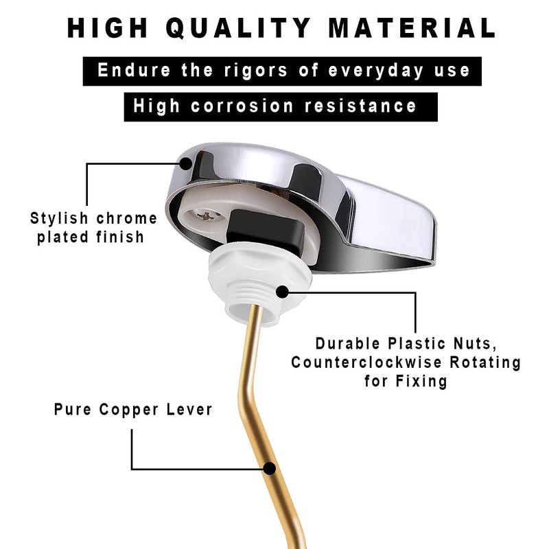 PDFans Toilet Handle Replacement Kit, Side Mount Toilet Flush Handle