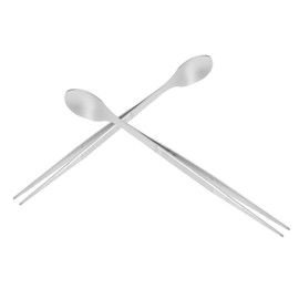 Ciieeo Stainless Steel Tasting Spoon Tweezers Set Chef's Tool for Cooking Food Preparation and Plating