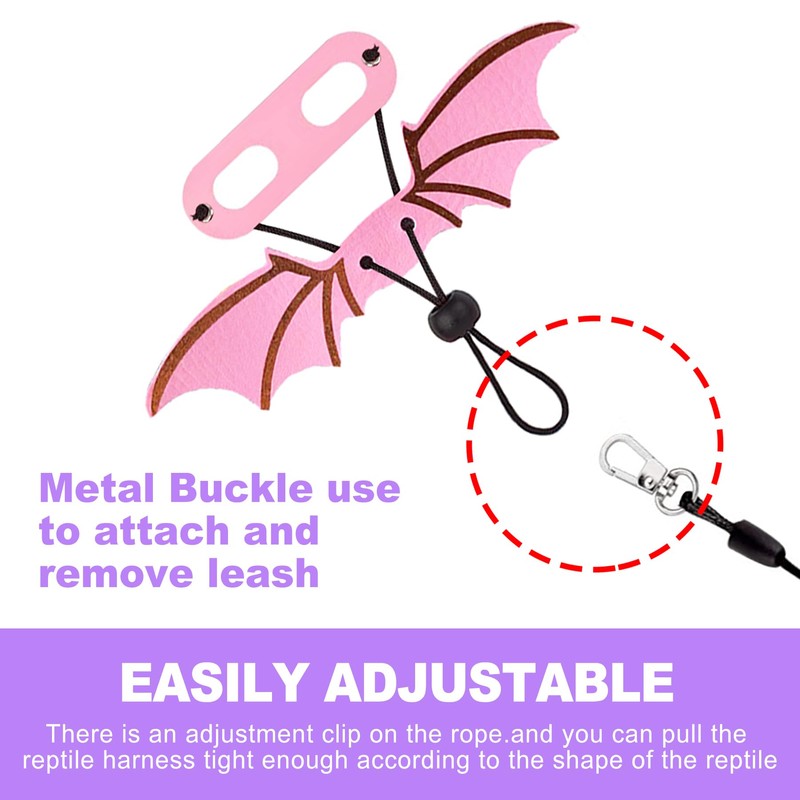 ZeriLion 3 Sizes Adjustable Soft Leather & Nylon Bearded Dragon