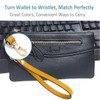 AIMALL Leather Litchi Pattern Cowhide Puppy Buckle Wrist Strap, 7.48