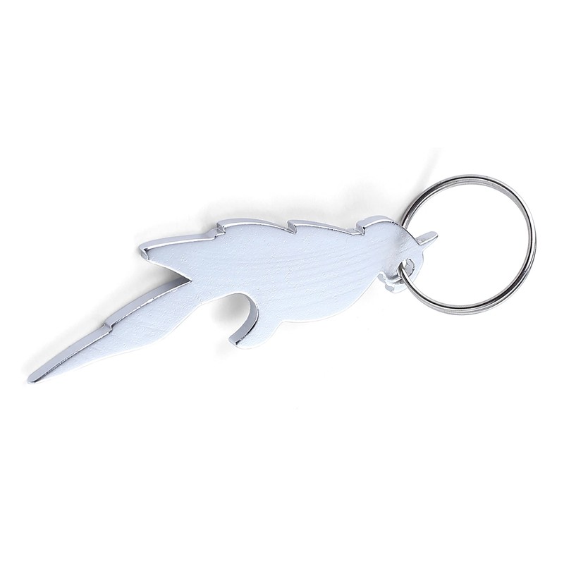 Komonee Parrot Silver Bottle Opener Key Chain Metal Wildlife Bird