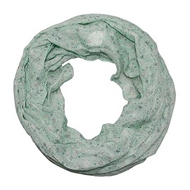 beybey Lightweight Silk Scarf for Elegant Lady with Beautiful Flowers Women's Silk Loop Scarf, mint