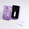 BEADNOVA Natural Clear Quartz Necklaces for Women Crystal Pendant Gemstone