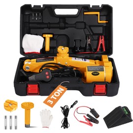 TYAYT Electric Car Jack 3 Tons /6600 lbs 12V Electric Scissor Jack, Portable Car Jack for Sedan, SUV Tire Change Replacement with Remote Control (Yellow)