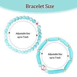 Teacher Appreciation Presents Natural Stone Teacher Bracelet for Women Teacher Valentines Day Graduation Retirement Presents (blue)