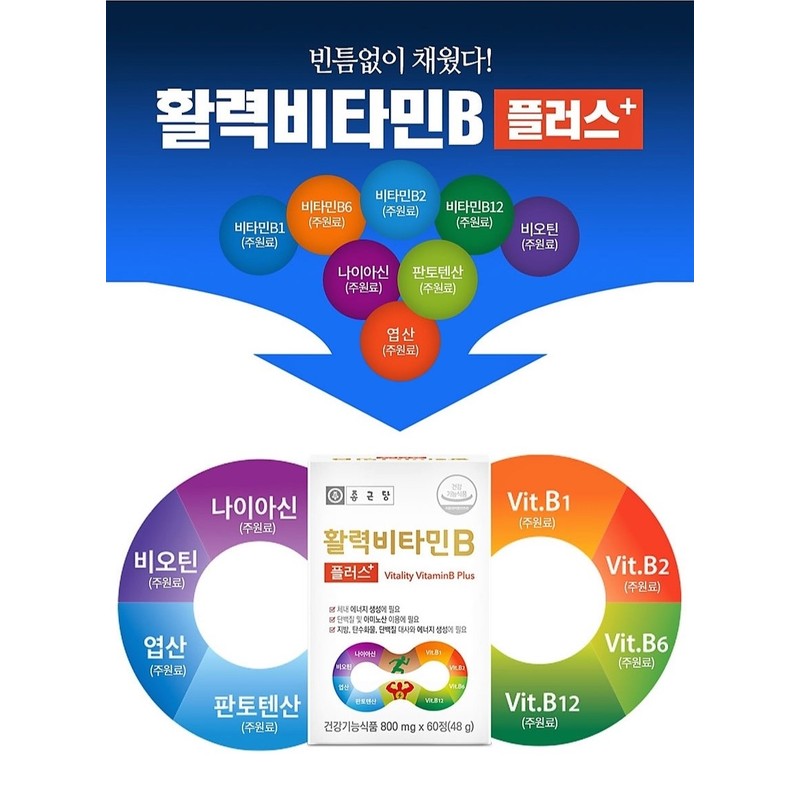 Chong Kun Dang vitality vitamin B B3 B5 B6 B12