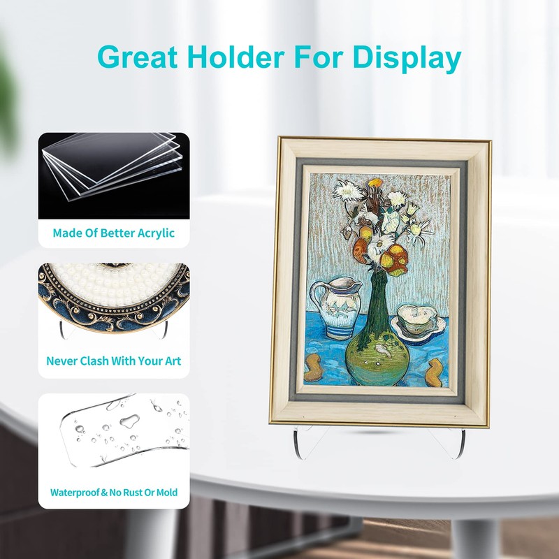 Boloyo Flat Back Acrylic Plate Display Stand , 3 Inch