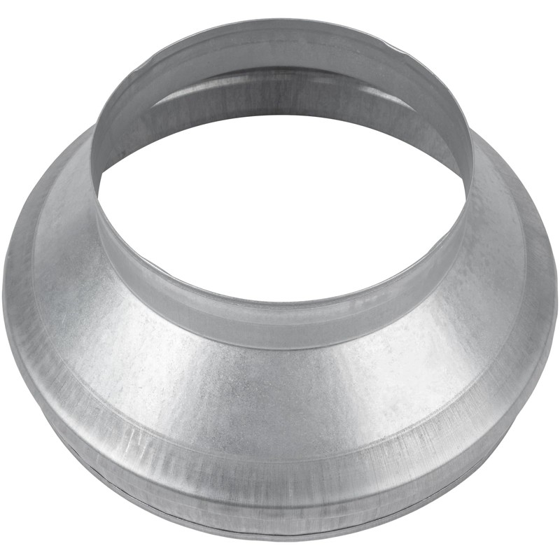 VezoWorks 12" to 8" Inch Duct Pipe Adapter - Galvanized