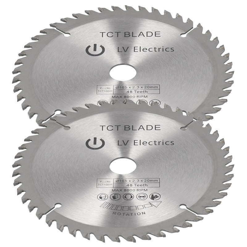 2Pcs 6in Circular Blade Cutter Cutting Disc Carbide Tipped Woodworking