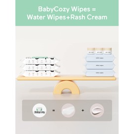 Baby Wipes, Cleansing & Moisturizing 2-in-1 Babycozy Sensitive, 100% Plant Fiber & Biodegradable, Hypoallergenic Baby Coconut Wipes Moisturize Every Cleanse, 240 count (6 pack)