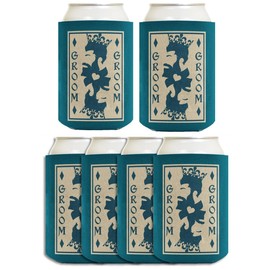 Groom Gifts For Bachelor Party Groom King Playing Card 6-Pack Can Drink Coolies Groom