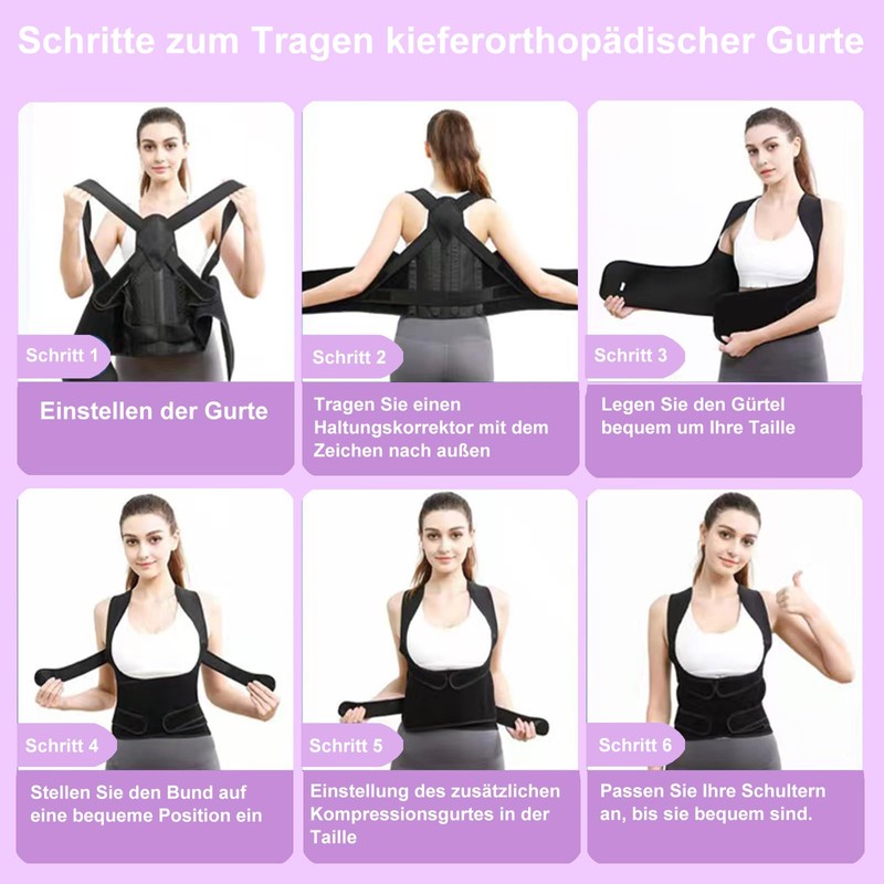 DAILIENFUS Back Straightener, Posture Corrector Back for Men and Women,