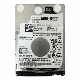 Western Digital Black 500GB Internal 7.2K RPM SATA 2.5'' (WD5000LPSX) Hard Drive
