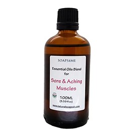 SOAPS4ME Sore & Aching Muscles Essential Oils Blend | Body Oil | Massage Oil | 100 ml