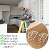 12-Pack Heavy-Duty Adhesive Shelf Brackets, Large Size Double Row Brackets,
