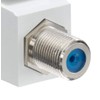 Leviton 41084-FWF QuickPort F-Type Adapter, Nickel-Plated, White