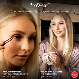 Pro Lash ProWear Professionally Styled Lash Clusters - Easiest to Apply Eyelash Cluster - 10 Day Eyelashes - Waterproof Lashes Clusters - Single Set - Volume Shorties No. 06 - Cocoa