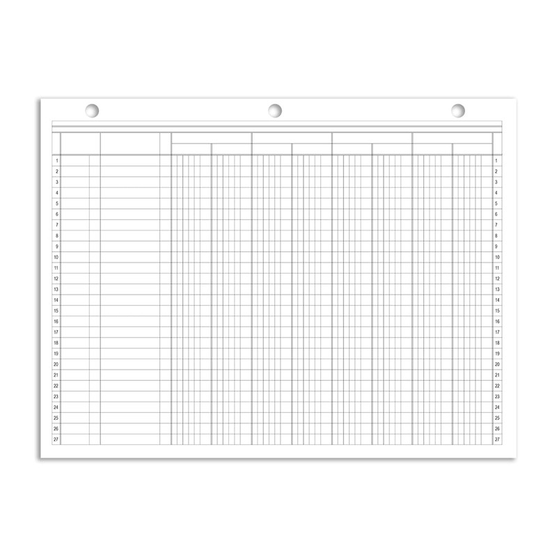BookFactory 8 Column Ledger Pad/Account Columns Notepad/Accounting Notepads (Eight Columns