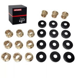 JINFANNIBI 12PCS A-Arm Bushings & Dust Cover Caps Kit for Yamaha Blaster 200 YFS200 1988-06