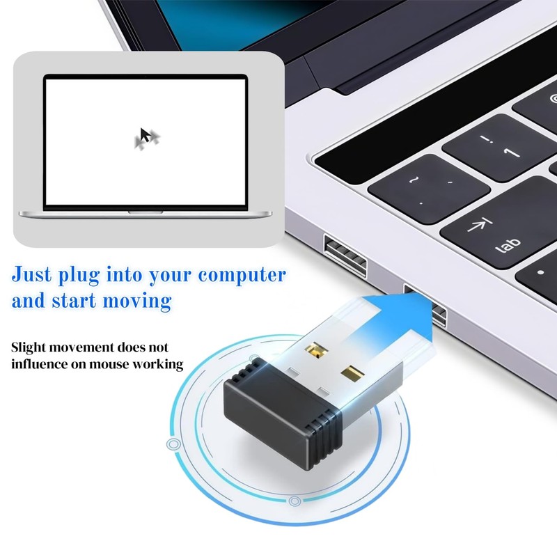 Yiqicomle Mouse Jiggler Mover, Undetectable USB Wiggler Automatic Mouse Movement