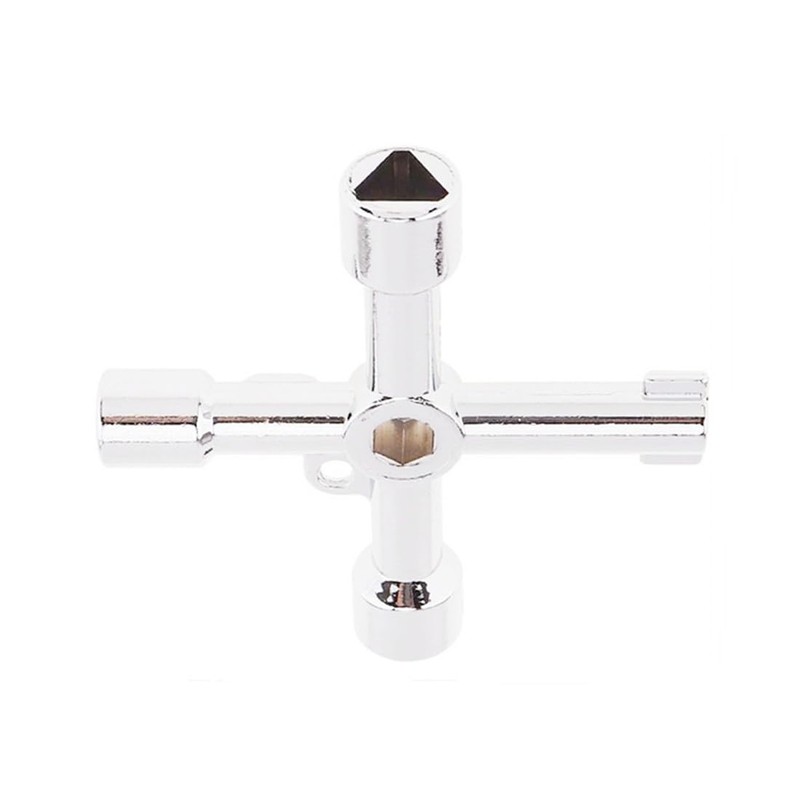 2Pcs 4 Way Sillcock Key Wrench Set, Multi-Functional Utilities Water