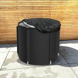 Ice Bath Cover - Oxford Cloth Adjustable Elastic Ring Ice Plunge Tub Outdoor Cover - with Cold Iron Foil Insulation Cold Soak Bathtub Cover, for Fitness Lovers