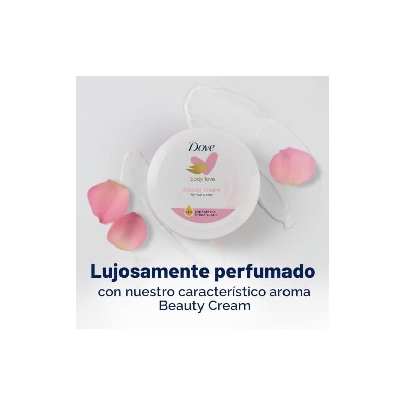 Dove Crema Hidratante para Rostro, Manos y Cuerpo - Piel