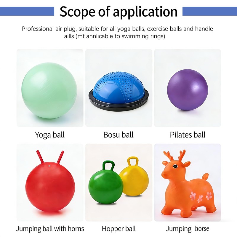 EMYVSVO 12pcs Yoga Ball Plug Replacement Kit, Pilates Ball Air