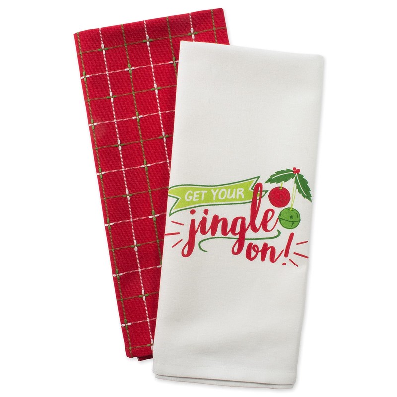 DII Christmas Tea Towels Decorative Kitchen Dish Towel Set, 18x28,