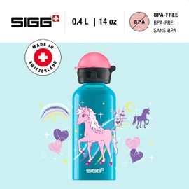 Sigg - Kids Water Bottle - KBT - Made in Switzerland - Leakproof - Lightweight - BPA Free - School & Sports - 14 Oz