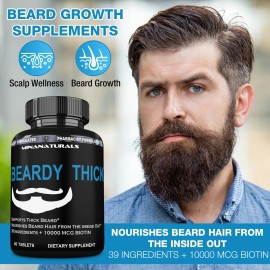 Minanaturals Beardy Vitaminas Barba Gruesa Tabletas