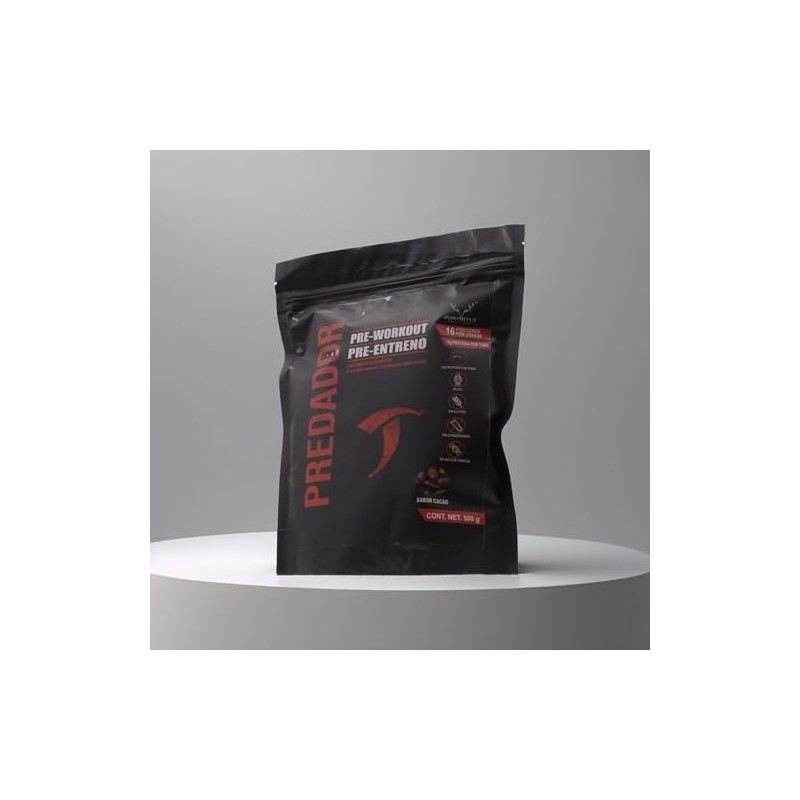 Pre-Workout Predador suplemento de proteínas en malteada para deportistas