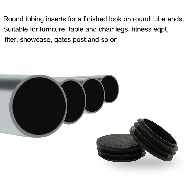 sourcingmap 1 7/8" 48mm OD Plastic Round Tube Ribbed Inserts