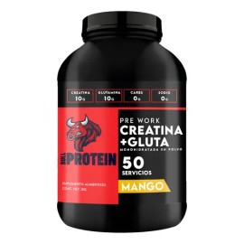 Suplemento Creatina  Glutamina Bull Protein 1kg 50servicios                                                                                           