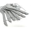 Kids Hangers with Metal Clips Pant Bar 4T-10 (Paloma Grey)